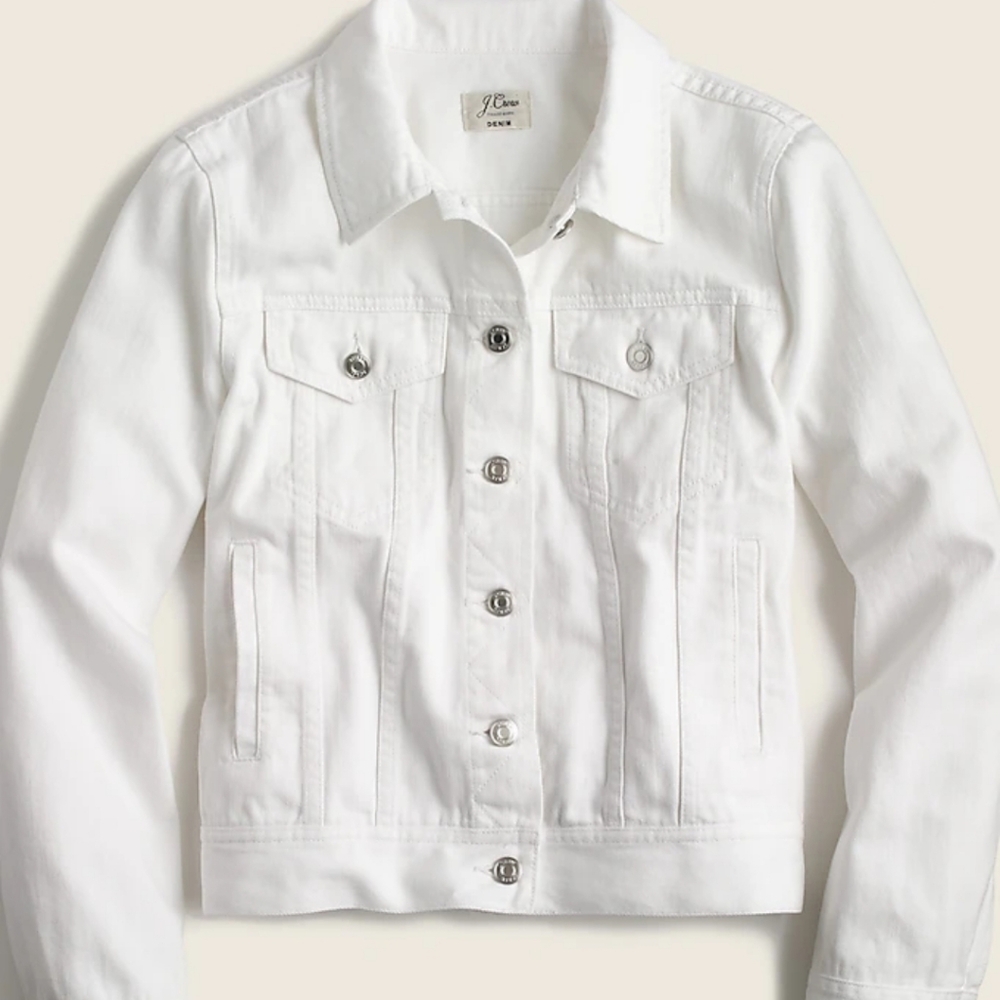 J. Crew White Denim Jacket - XS